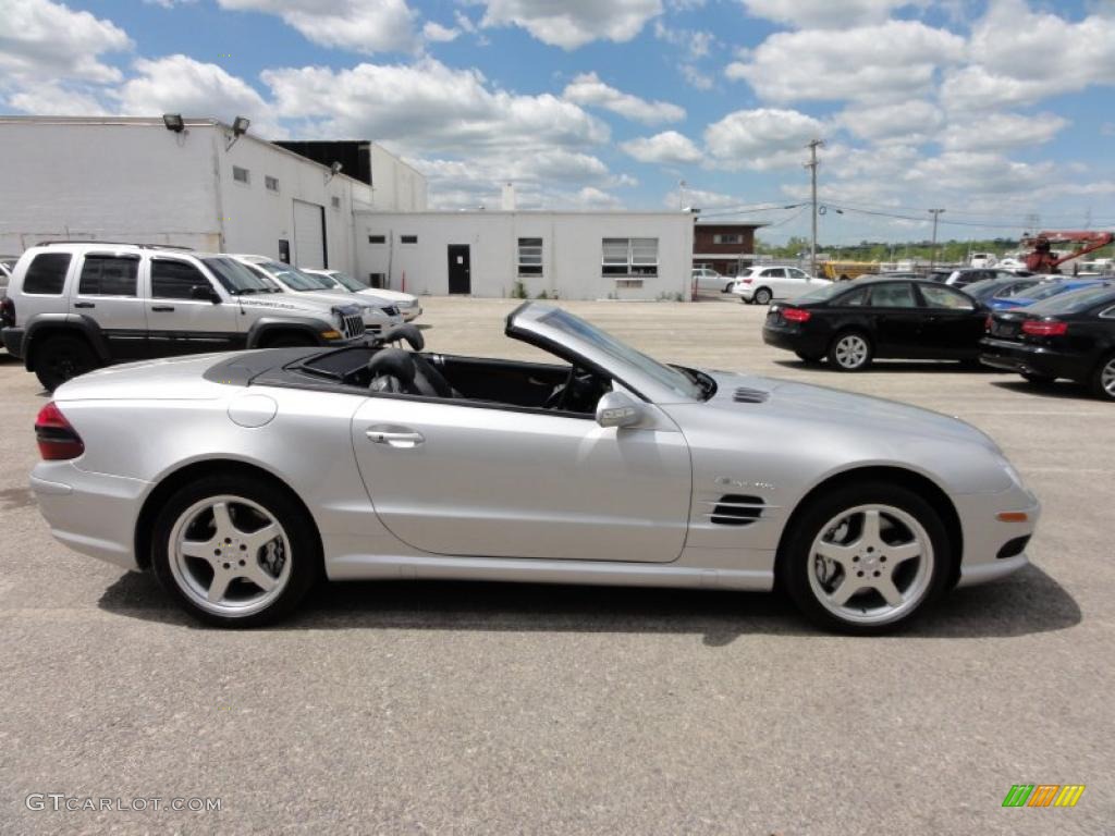 Brilliant Silver Metallic 2003 Mercedes-Benz SL 55 AMG Roadster Exterior Photo #49216982