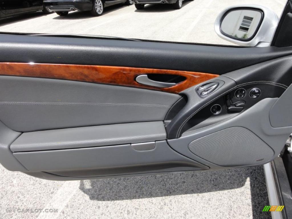 2003 Mercedes-Benz SL 55 AMG Roadster Charcoal Door Panel Photo #49217094