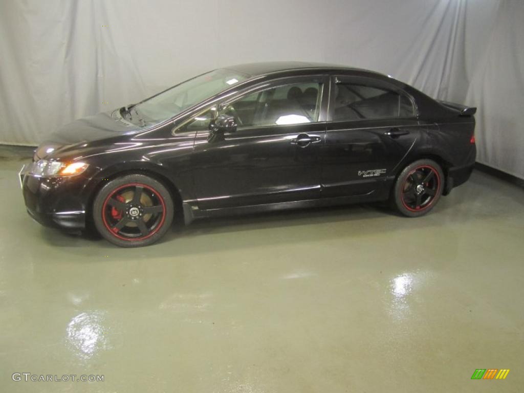 Nighthawk Black Pearl 2007 Honda Civic Si Sedan Exterior Photo #49219436