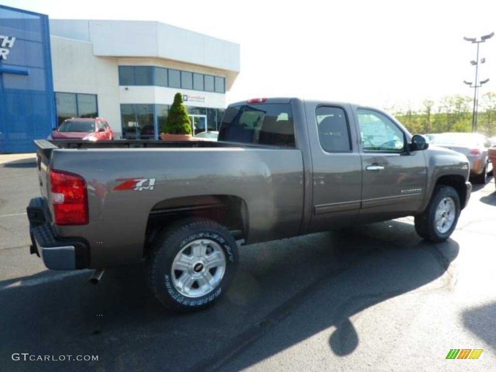 2011 Silverado 1500 LT Extended Cab 4x4 - Mocha Steel Metallic / Ebony photo #10