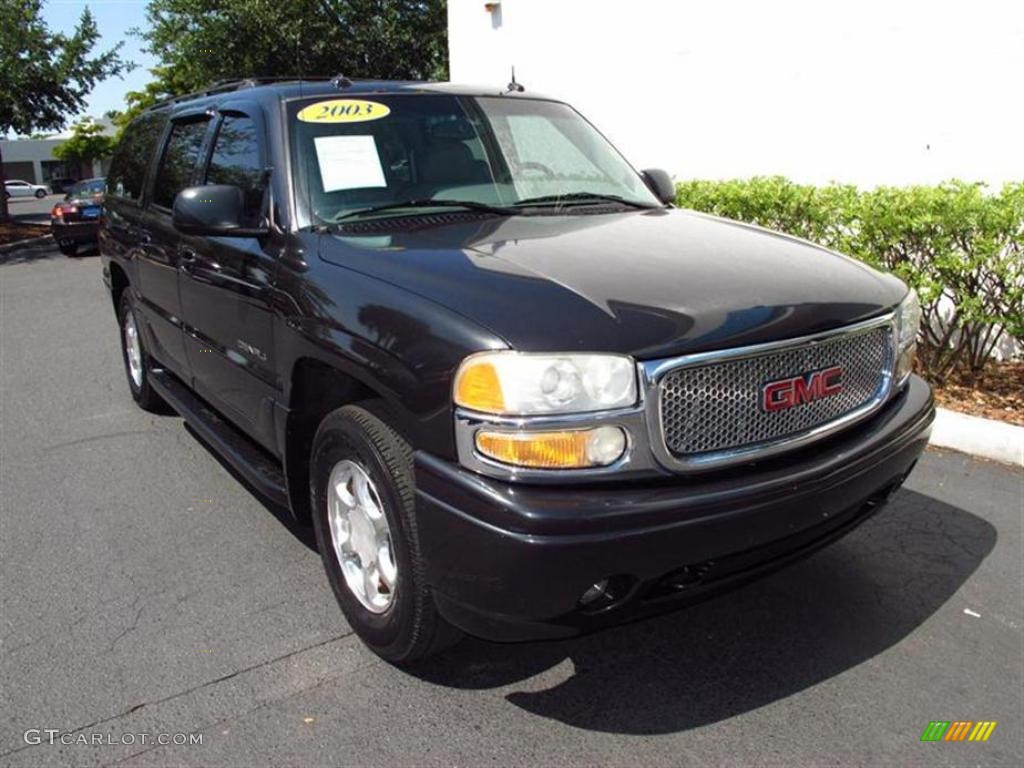 2003 Yukon XL Denali AWD - Carbon Metallic / Stone Gray photo #1