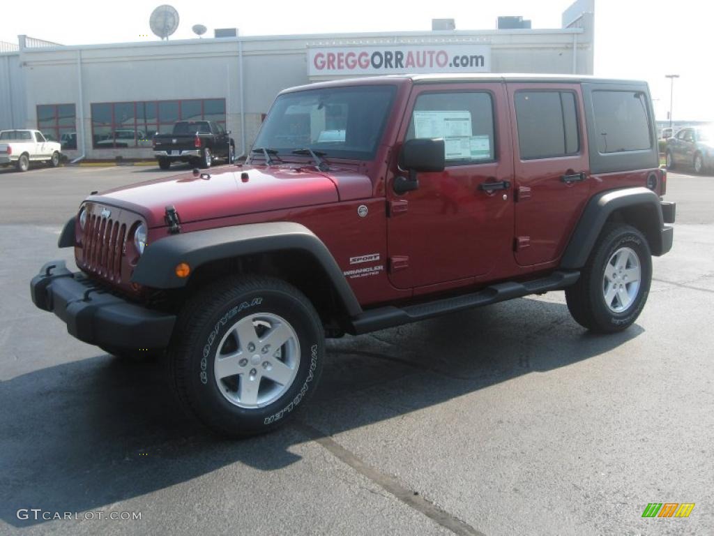 Deep Cherry Red Jeep Wrangler Unlimited