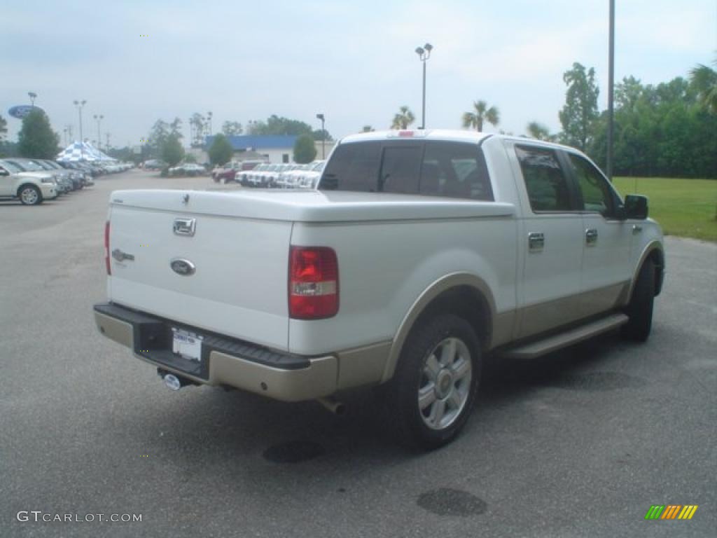 2007 F150 King Ranch SuperCrew - Oxford White / Castano Brown Leather photo #5