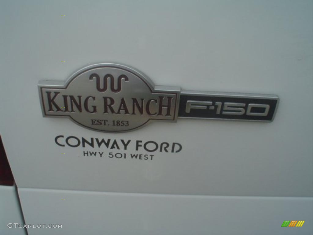 2007 F150 King Ranch SuperCrew - Oxford White / Castano Brown Leather photo #7