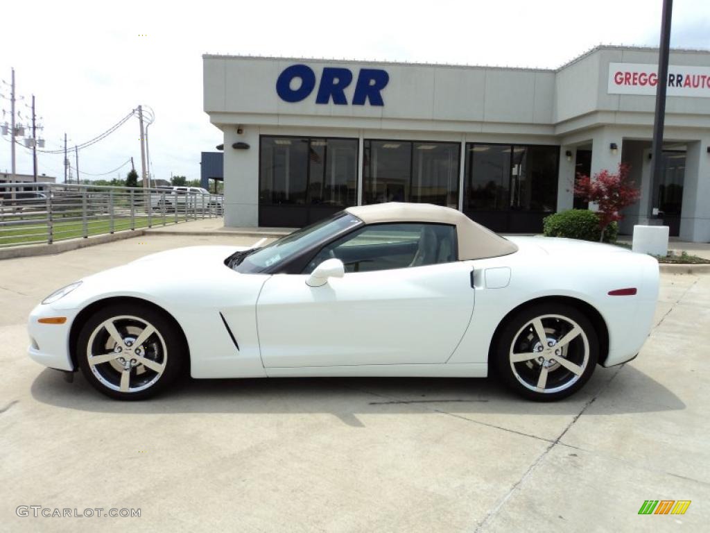 2010 Corvette Convertible - Arctic White / Cashmere photo #4