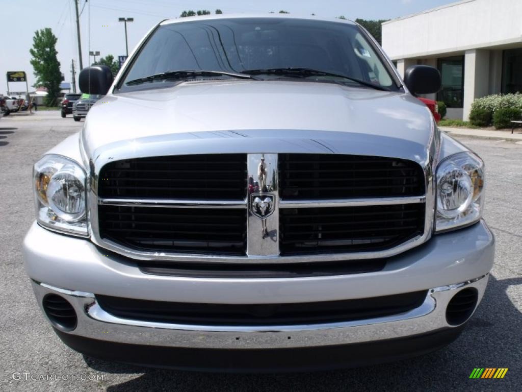 2008 Ram 1500 SLT Quad Cab - Bright Silver Metallic / Medium Slate Gray photo #2