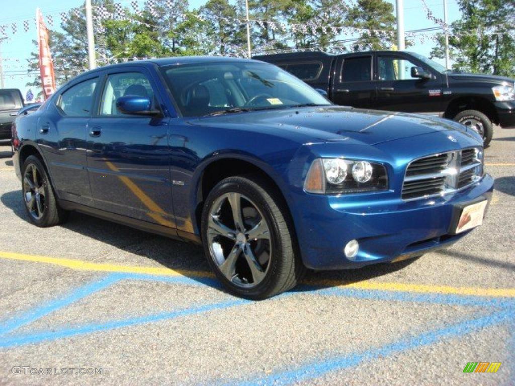 2009 Charger R/T AWD - Deep Water Blue Pearl / Dark Slate Gray photo #7
