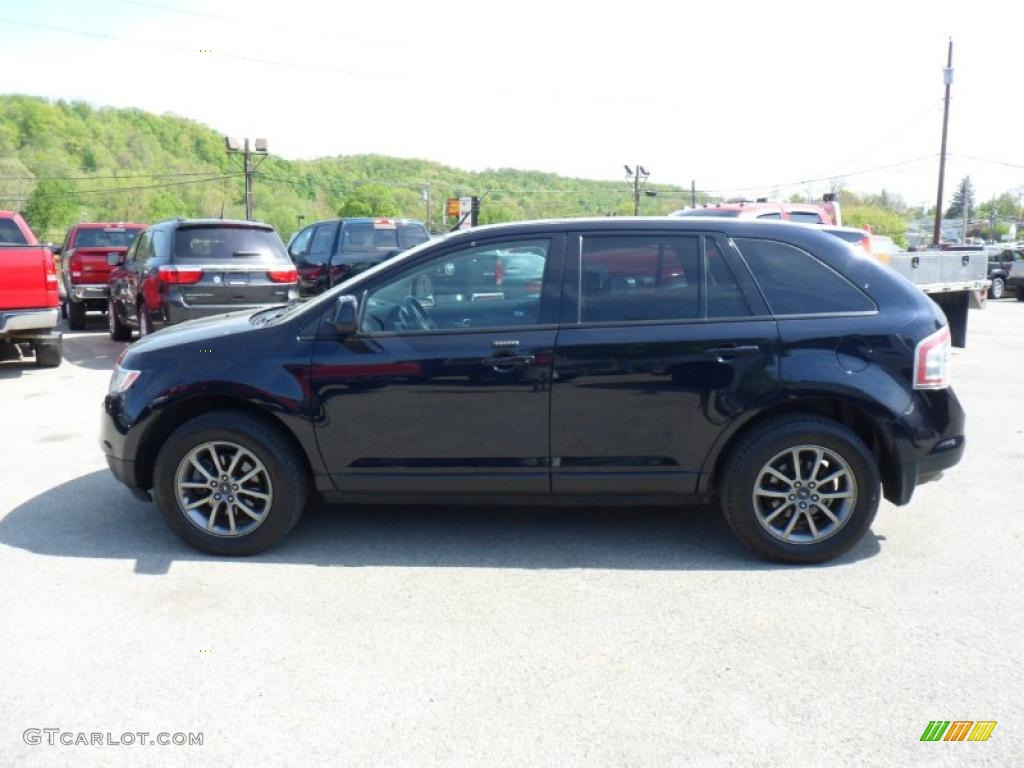 2008 Edge SEL AWD - Dark Ink Blue Metallic / Camel photo #2