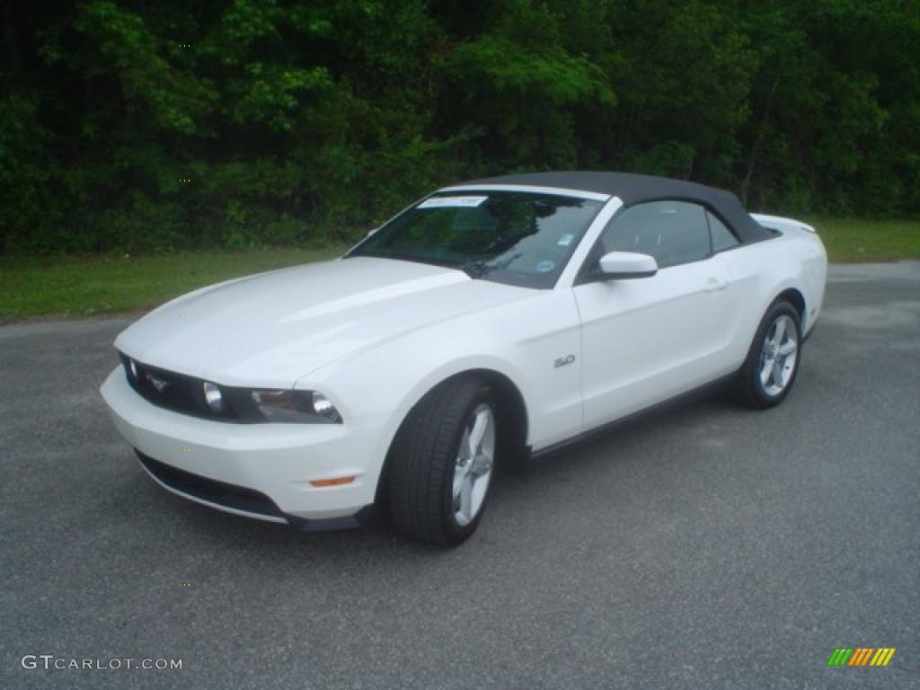 2011 Mustang GT Convertible - Performance White / Charcoal Black photo #1