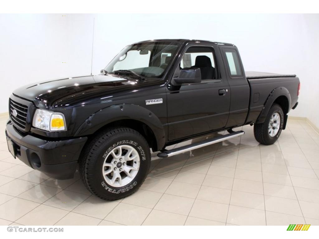Black 2009 Ford Ranger Sport SuperCab 4x4 Exterior Photo #49232174