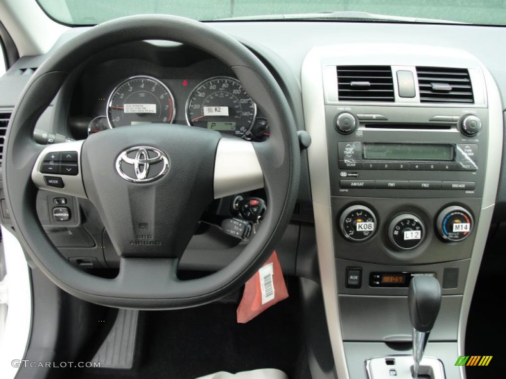 2011 Corolla S - Super White / Dark Charcoal photo #27