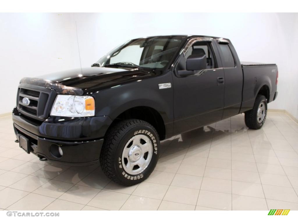 2006 F150 STX SuperCab 4x4 - Black / Medium Flint photo #3