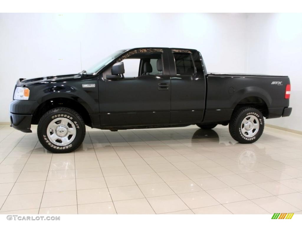 2006 F150 STX SuperCab 4x4 - Black / Medium Flint photo #4