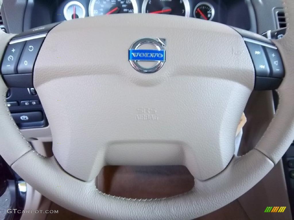 2011 Volvo XC90 3.2 AWD Beige Steering Wheel Photo #49235634