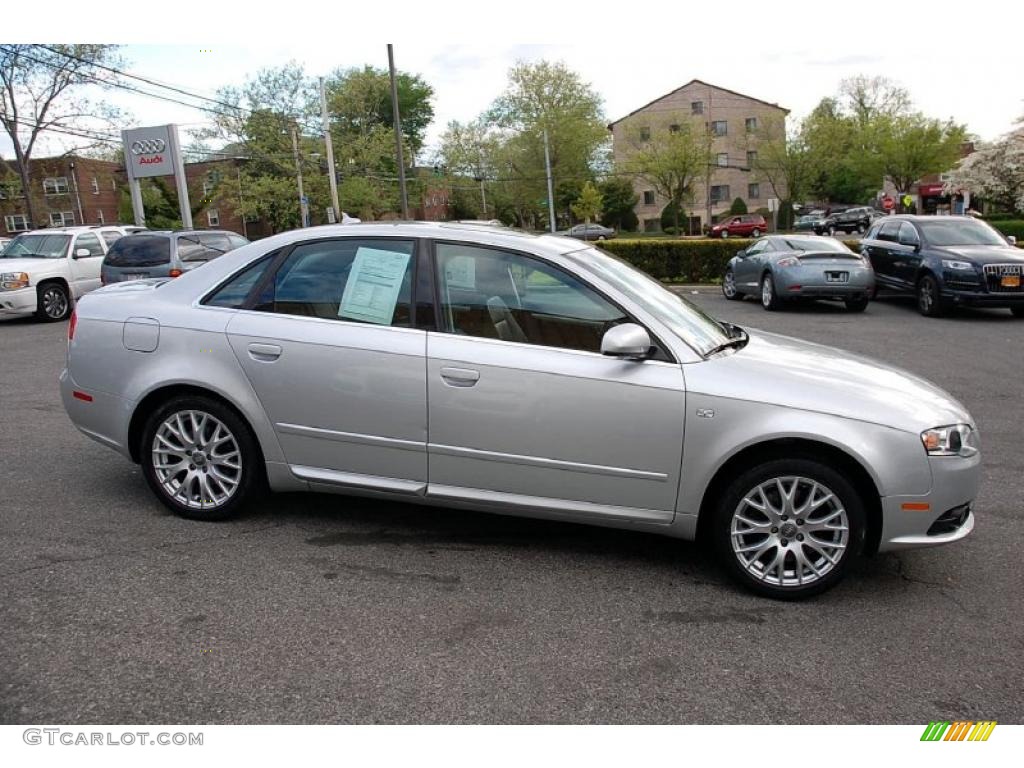 2008 A4 2.0T quattro S-Line Sedan - Light Silver Metallic / Black photo #6