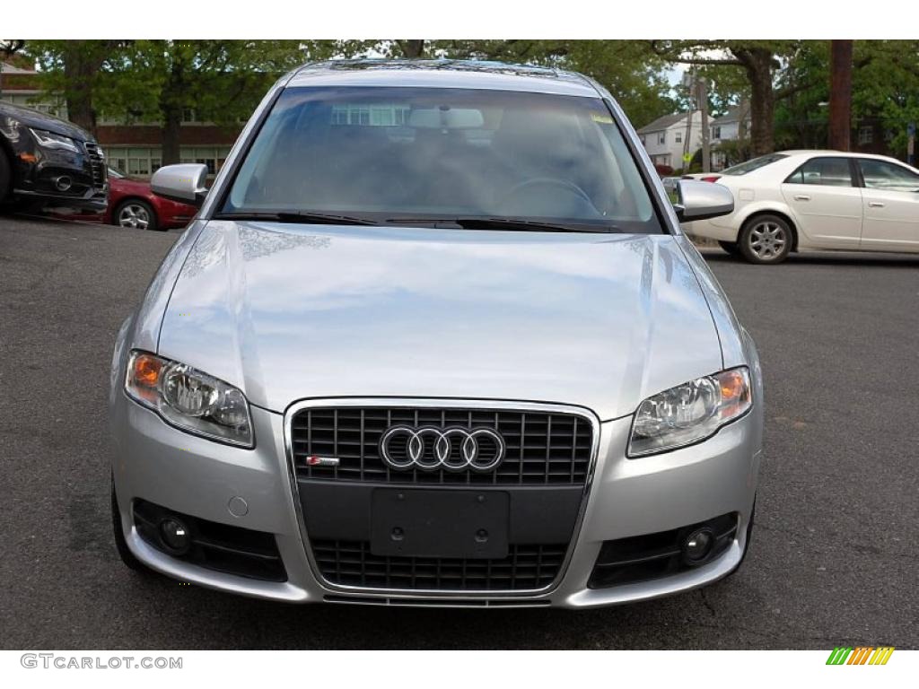 2008 A4 2.0T quattro S-Line Sedan - Light Silver Metallic / Black photo #8