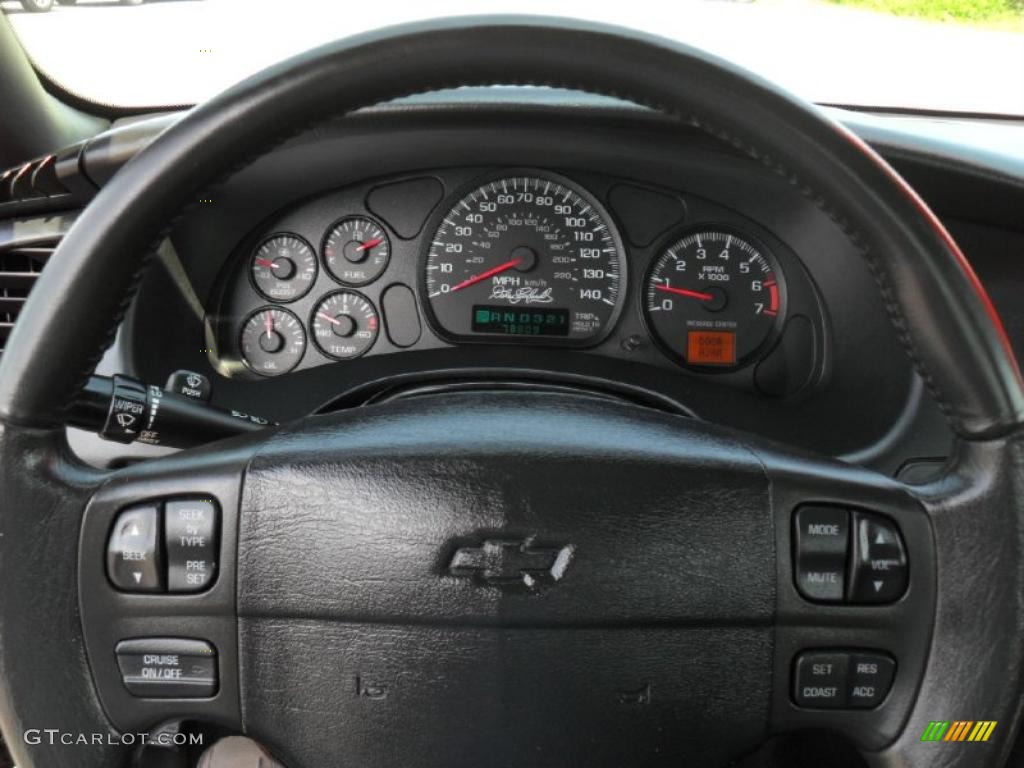 2004 Chevrolet Monte Carlo Intimidator SS Ebony Black Steering Wheel Photo #49238472