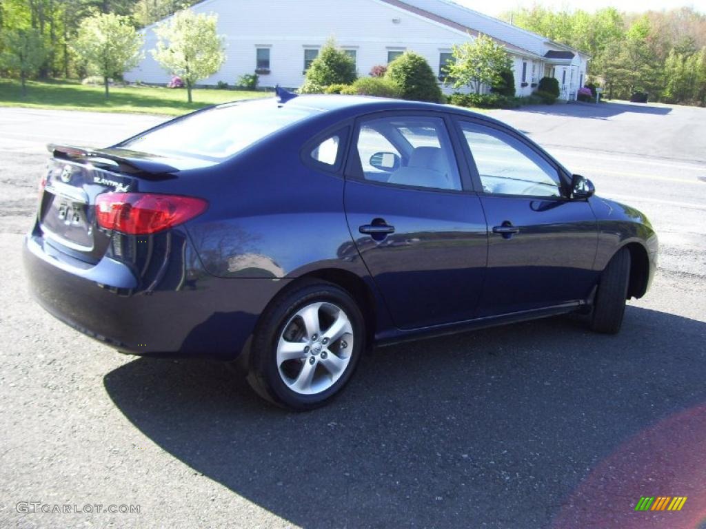 2009 Elantra SE Sedan - Regatta Blue / Gray photo #4
