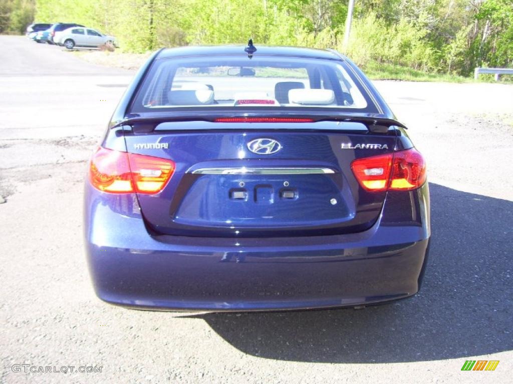 2009 Elantra SE Sedan - Regatta Blue / Gray photo #6
