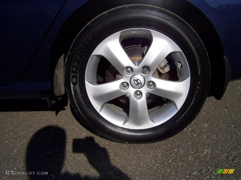 2009 Elantra SE Sedan - Regatta Blue / Gray photo #12
