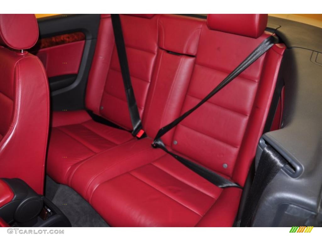 Red Interior 2005 Audi A4 3.0 quattro Cabriolet Photo #49240311