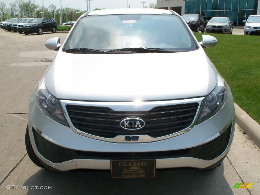 2011 Sportage LX AWD - Bright Silver / Black photo #1