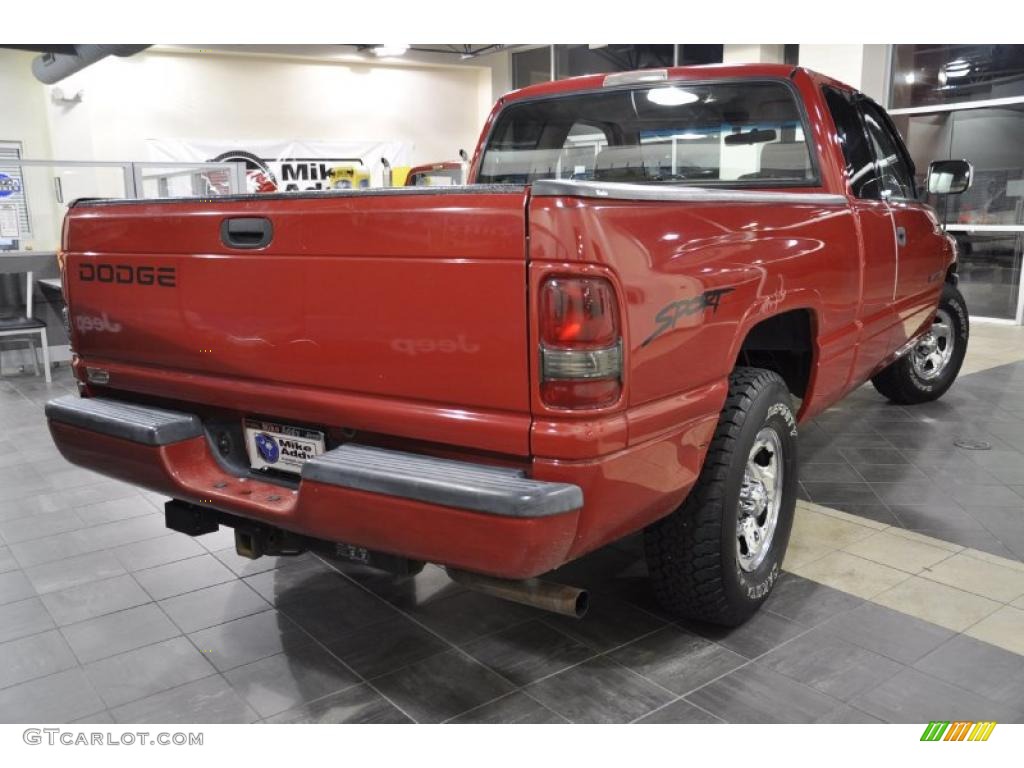 1997 Ram 1500 Sport Extended Cab - Flame Red / Camel Tan photo #7