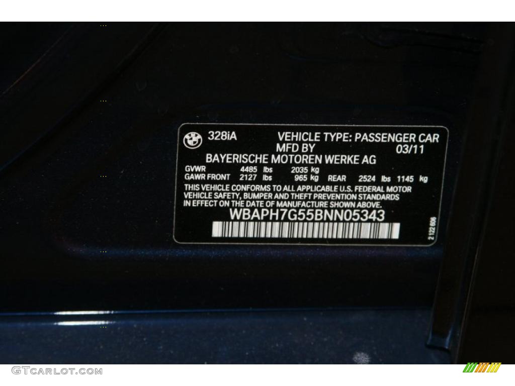 2011 3 Series 328i Sedan - Deep Sea Blue Metallic / Black Dakota Leather photo #6