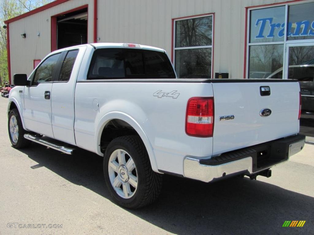 2006 F150 Lariat SuperCab 4x4 - Oxford White / Tan photo #18