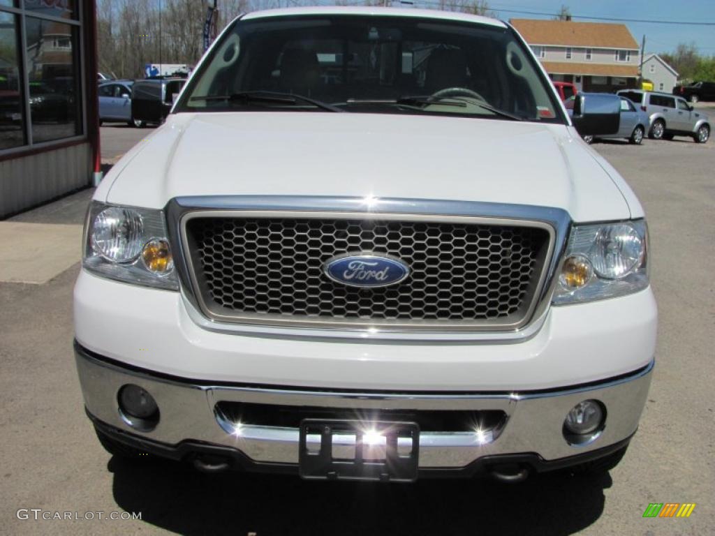 2006 F150 Lariat SuperCab 4x4 - Oxford White / Tan photo #20