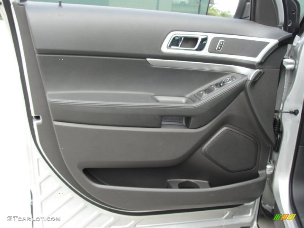 2011 Ford Explorer XLT Charcoal Black Door Panel Photo #49253759