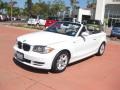 2008 Alpine White BMW 1 Series 128i Convertible  photo #1
