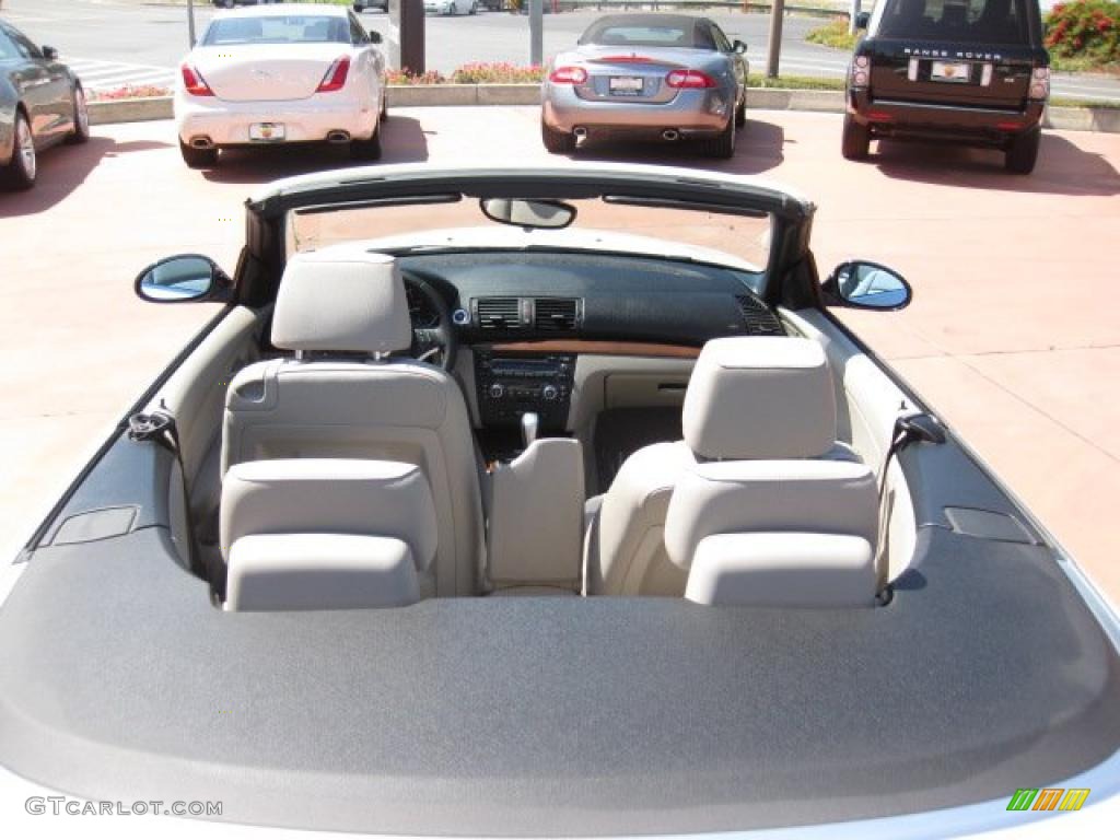 2008 1 Series 128i Convertible - Alpine White / Taupe photo #7