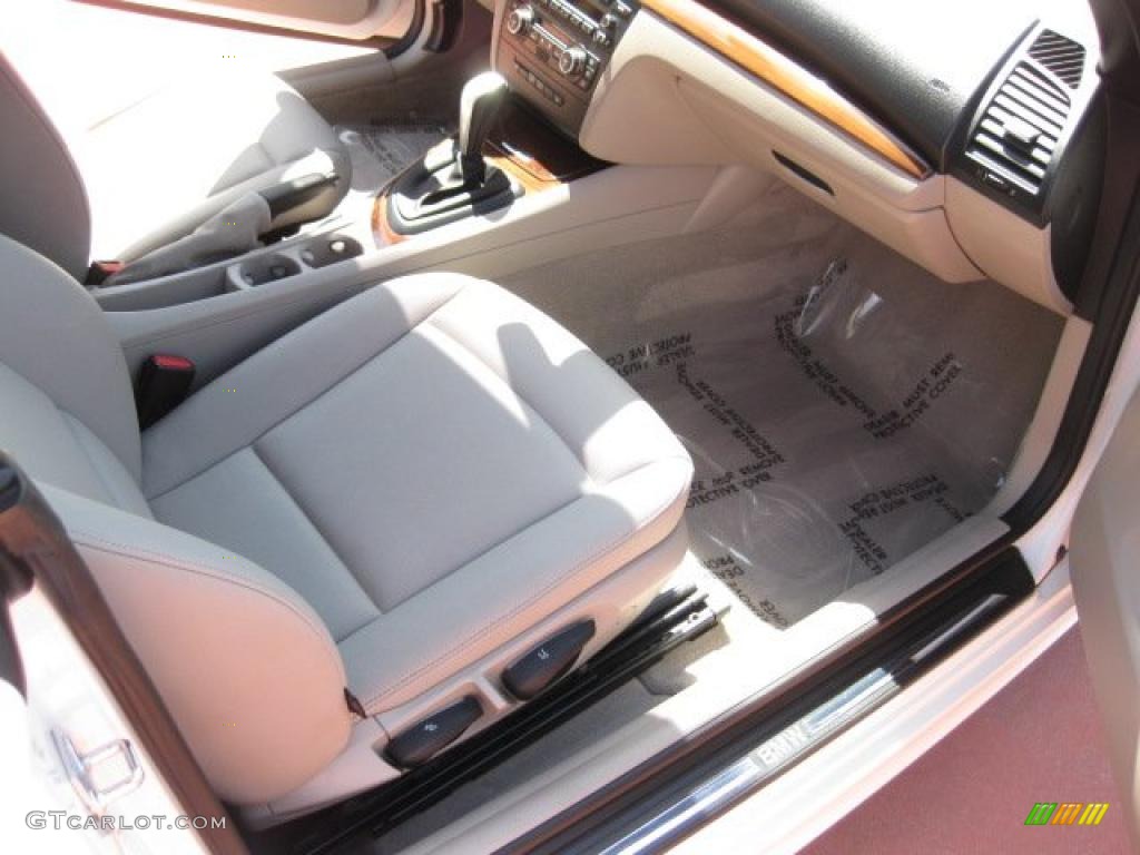 2008 1 Series 128i Convertible - Alpine White / Taupe photo #9