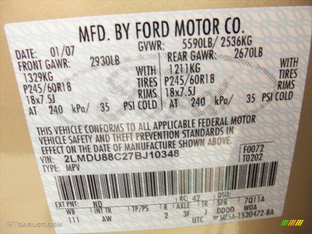 2007 MKX AWD - Dune Pearl Metallic / Charcoal Black photo #14