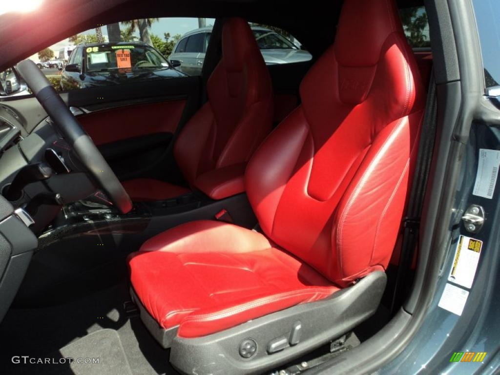 Magma Red Silk Nappa Leather Interior 2009 Audi S5 4.2 quattro Photo #49256216