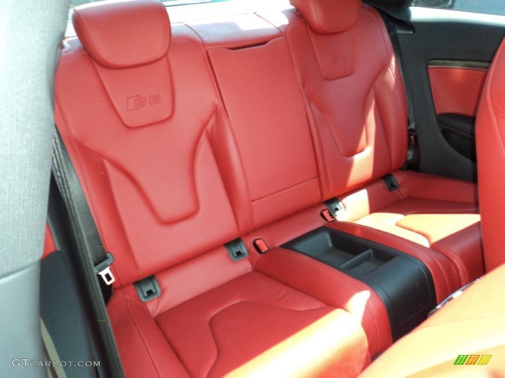 Magma Red Silk Nappa Leather Interior 2009 Audi S5 4.2 quattro Photo #49256261