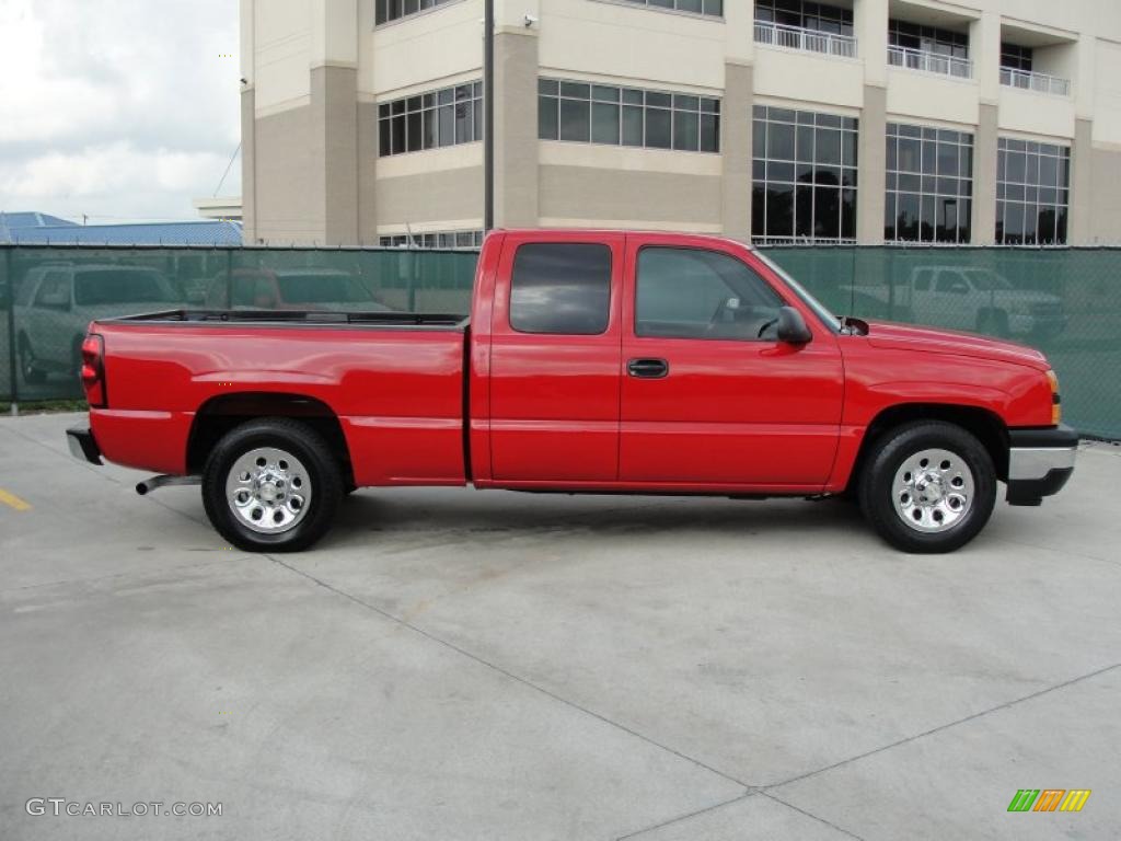 2007 Silverado 1500 Classic LS Extended Cab - Victory Red / Dark Charcoal photo #2