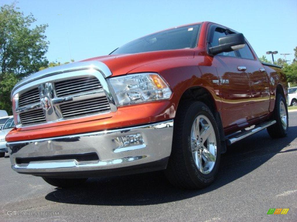 2009 Ram 1500 Big Horn Edition Crew Cab - Sunburst Orange Pearl / Dark Slate/Medium Graystone photo #1