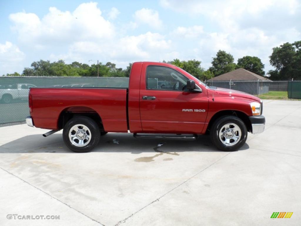 2006 Ram 1500 ST Regular Cab - Inferno Red Crystal Pearl / Medium Slate Gray photo #2