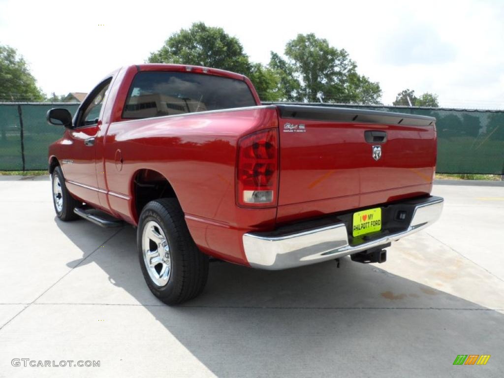 2006 Ram 1500 ST Regular Cab - Inferno Red Crystal Pearl / Medium Slate Gray photo #5