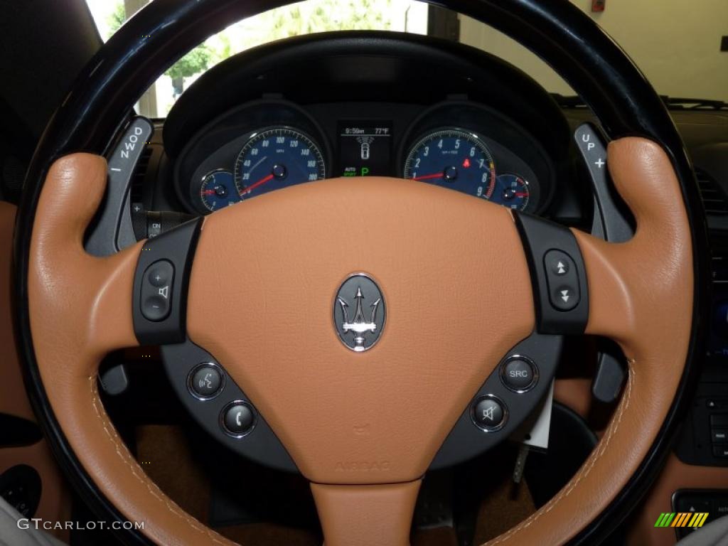 2009 Maserati GranTurismo S Cuoio Steering Wheel Photo #49259470