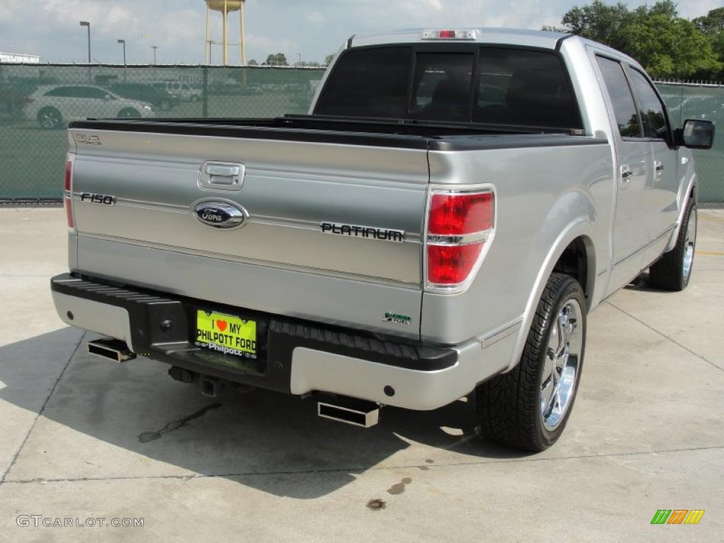 2010 F150 Platinum SuperCrew - Ingot Silver Metallic / Medium Stone Leather/Sienna Brown photo #3