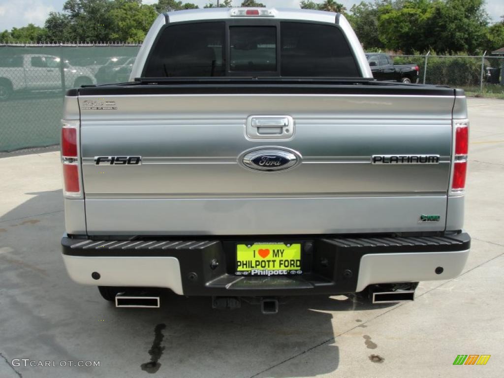 2010 F150 Platinum SuperCrew - Ingot Silver Metallic / Medium Stone Leather/Sienna Brown photo #4