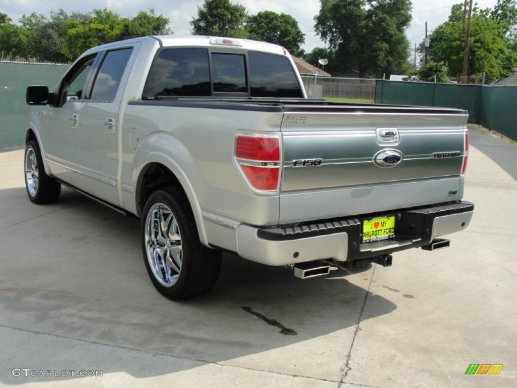 2010 F150 Platinum SuperCrew - Ingot Silver Metallic / Medium Stone Leather/Sienna Brown photo #5