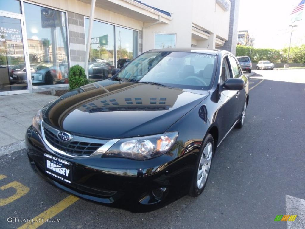 2008 Impreza 2.5i Sedan - Obsidian Black Pearl / Ivory photo #1