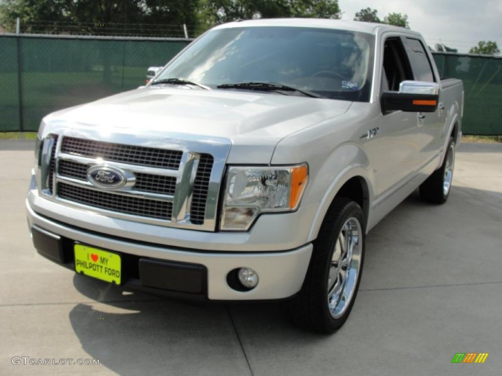 2010 F150 Platinum SuperCrew - Ingot Silver Metallic / Medium Stone Leather/Sienna Brown photo #7