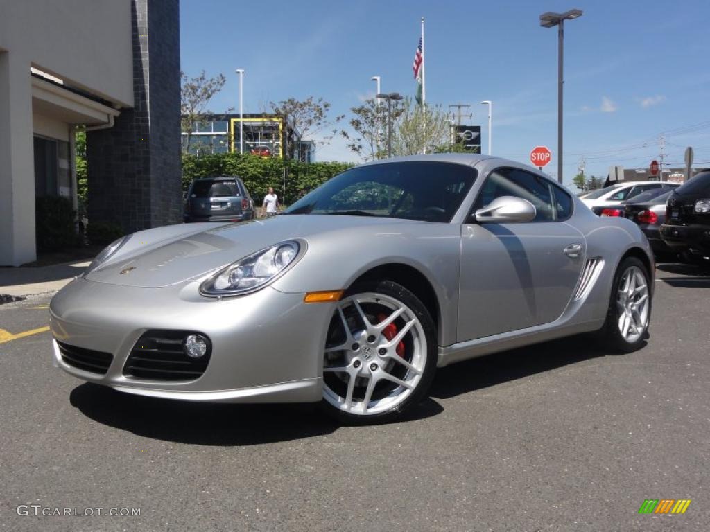 2009 Cayman S - Arctic Silver Metallic / Black photo #1