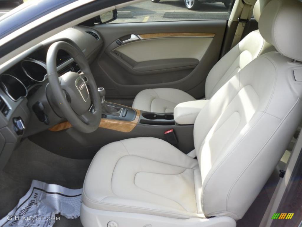 Linen Beige Interior 2010 Audi A5 2.0T quattro Coupe Photo #49260560