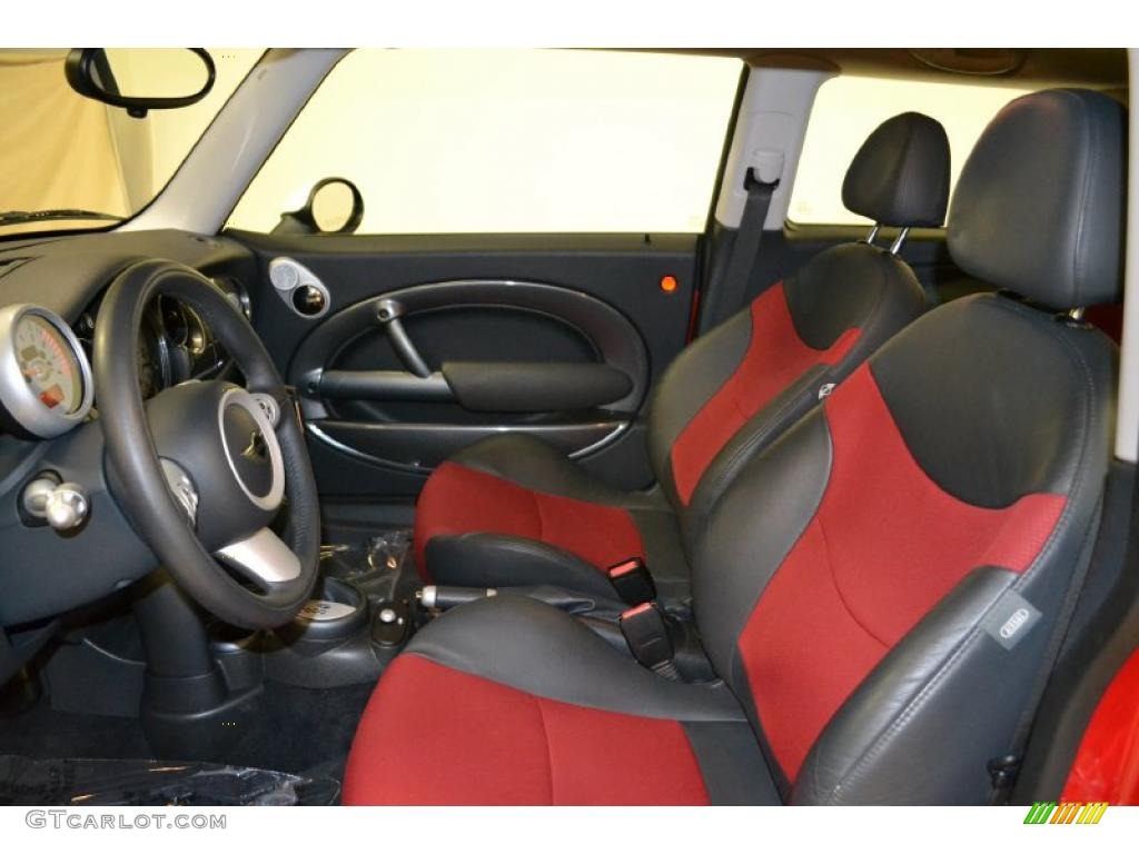 Octagon Tartan Red/Panther Black Interior 2006 Mini Cooper Hardtop Photo #49265288